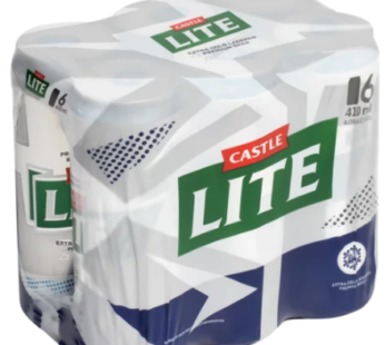Castle Lite Beer Cans 6 x 410ml