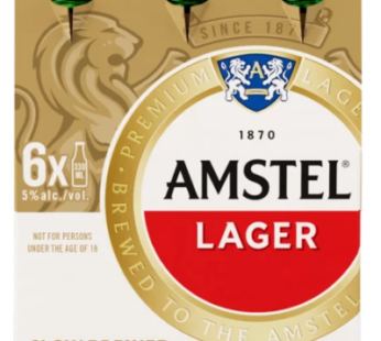 Amstel Lager Beer Bottles 6 x 330ml