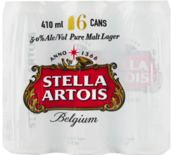 Stella Artois Beer Cans 6 x 410ml