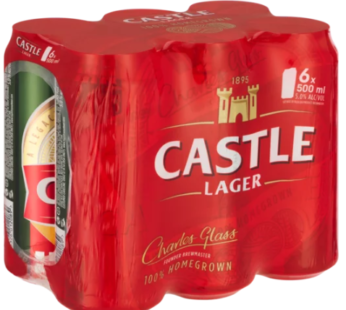 Castle Lager Beer Cans 6 x 500ml