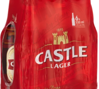 Castle Lager Beer Bottles 6 x 330ml