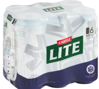 Castle Lite Beer Cans 6 x 500ml