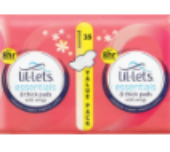 Lil-Lets Essentials Scented Winged Thick Pads 16 Pack