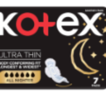 Kotex All Nighter Ultra Total Confidence 3-In-1 Sanitary Pads 7 Pack
