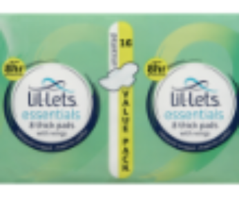 Lil-Lets Essentials Unscented Winged Thick Pads 16 Pack