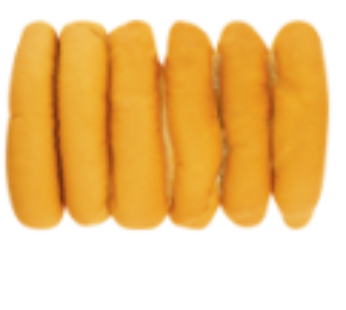 White Hotdog Rolls 6 Pack