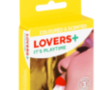 Lovers Plus Coloured & Scented Condoms 3 Pack