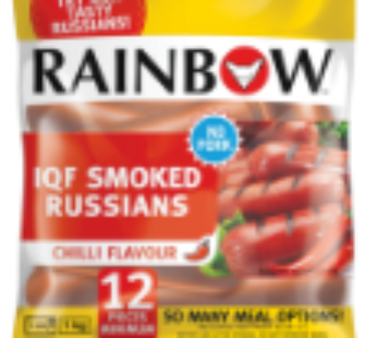 RAINBOW IQF Chilli Flavoured Smoked Russians Pack 1kg