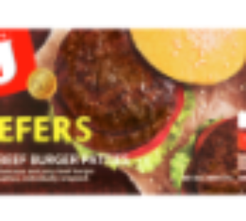 I&J Frozen Beefers Classic Beef Burger Patties 500g