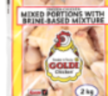 Goldi Frozen Chicken Mixed Portions with Brine-Based Mixture 2kg