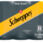 Schweppes Soda Water Soft Drink Cans 6 x 200ml