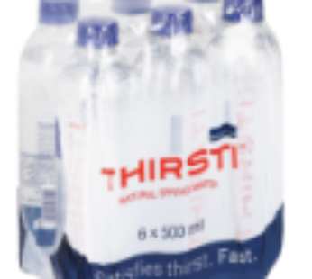 Thirsti Natural Sparkling Spring Water 6 x 500ml