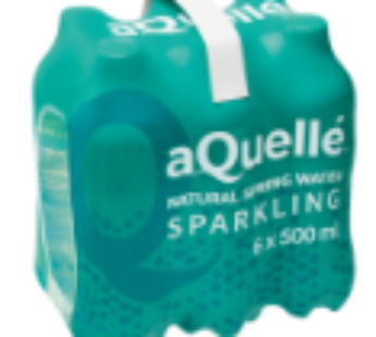 aQuellé Natural Sparkling Spring Water 6 x 500ml
