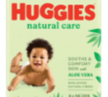 Huggies Natural Care Baby Wipes 4 x 56 Pack