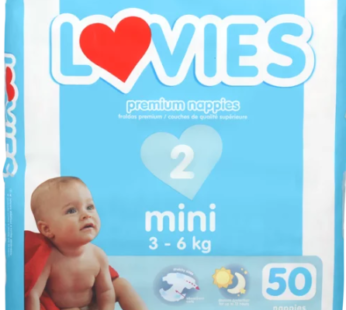 Lovies Mini Premium Nappies 3 – 6kg 50 Pack