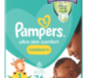 Pampers New Baby-Dry Size 1 2-5kg Diapers 76 Pack