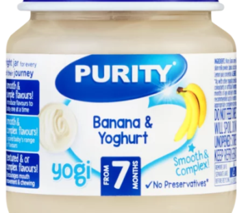 PURITY Banana & Yoghurt Baby Food 125ml from 7 months