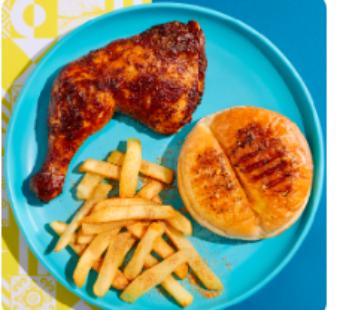 PEDROS 1/4 Chicken, Chips & Garlic Roll