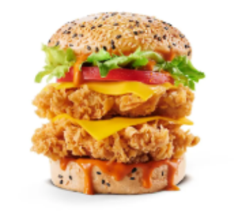 KFC DOUBLE CRUNCH BURGER ONLY
