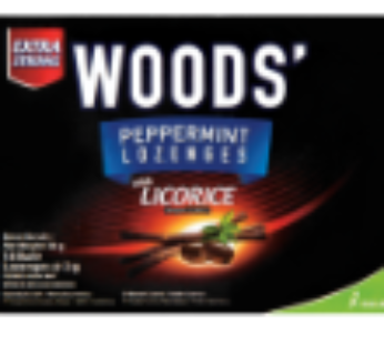 Woods’ Peppermint Lozenges With Licorice 18 Pack