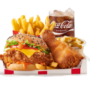 Reg Fully Loaded Box Meal KFC With Zinger Burger And No-Sugar Soda Fountain Drink