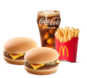McDonalds 2 Cheeseburger Meal