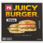 PB Juicy Frozen Beef Burgers 20 x 90g