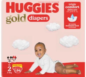 Huggies Gold Size 2 Disposable Nappies 94 Pack