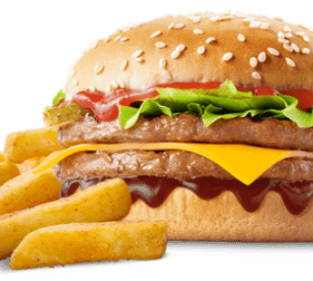 Phanda Cheesy BBQ Double Burger Meal – Steers
