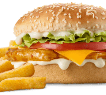 Cheese and Chicken Burger Meal – Steers