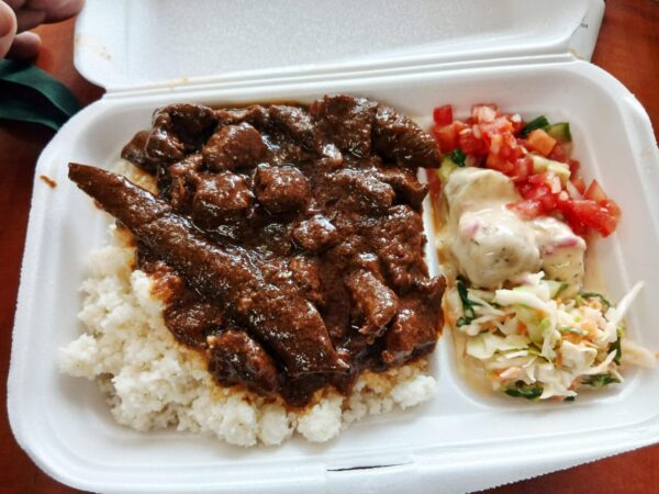 Uphuthu, Beef Curry and salads - Isazisembo Catering